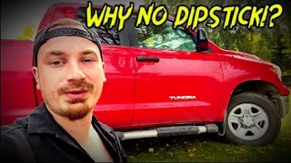 Replacing Transmission Fluid On 07 13 Toyota Tundra! **How To Check FLUID LEVEL With NO Dipstick!?**