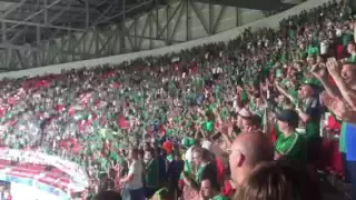 Northern Ireland Fans singing Sweet Caroline v Ukraine at Euro 2016