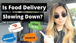 DoorDash, Uber Eats, GrubHub, Walmart Spark Driver Ride Along | Is Food Delivery Slowing Down?