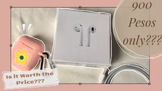 SHOPEE REVIEW // 900 PESOS APPLE AIRPODS 2 Unboxing + Audio Test 😱♥️🔥| Aesthetic Vlog |