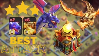 Th16 Attack Strategy With Super Dragon & Dragon!! Best Th16 Attack in Coc