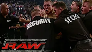 Randy Orton Attacks Batista & Ric Flair (Gets Kicked out) RAW Oct 04,2004