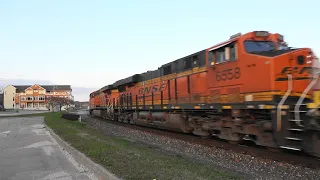 BNSF 6083 w/ CP Power Leads Freight, Davenport, IA