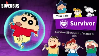 Shinchan became survivor in super sus 😱🔥 | shinchan and his friends playing among us 3d 😂 | funny