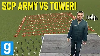 SCARY SCP ARMY VS TOWER! - Garry's mod Sandbox