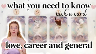 ⭐️🔮 WHAT DO YOU NEED TO KNOW IN LOVE, CAREER AND GENERAL🔮⭐️PICK A CARD
