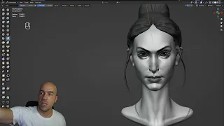 Artstation portfoio reviews 12 and some warmup sculpt in Blender