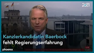 Gerd-Joachim von Fallois zur Kanzlerinkandidatur von Annalena Baerbock am 19.04.21