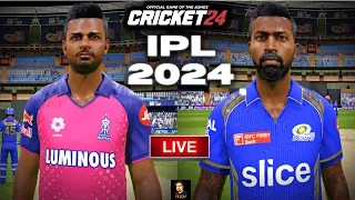 IPL 2024 RR vs MI T20 Match - Cricket 24 Live - RtxVivek