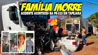 Cinco pessoas da mesma família MORREM em  acidente na PR-323 entre Cianorte e Tapejara-PR:04-07-22