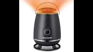 Kismile Small Space Heater Electric Portable Heater Fans with Adjustable Thermostat and Overheat