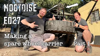 Unimog Camper E027 - Making a spare wheel carrier - Part 1