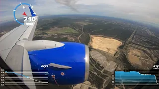 4K - SEE the Landing Speed of a 737 - Approach and Landing into San Antonio