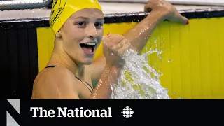 Summer McIntosh shatters records at national swimming trials