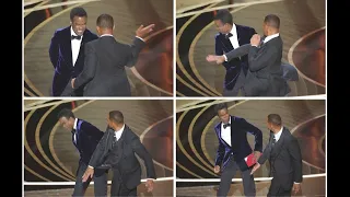 Уилл Смит бьет Криса Рока на сцене, а затем получает Оскар