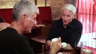 Anderson Cooper drinks first Martini with Anthony Bourdain