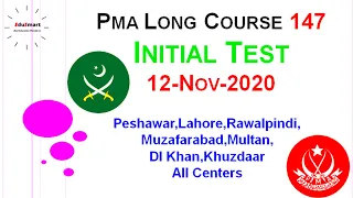 PMA Long Course 147 Most Repeated Initial Academic Test Mcqs 12-Nov-2020 From All Centers | EduSmart