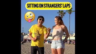 Girl sitting on strangers Lap - Prank