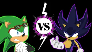 Dark Sonic vs Super Scourge Sprite Animation