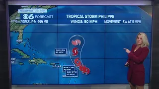 Saturday update on Tropical Storm Philippe