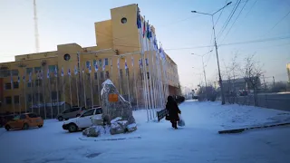 winter in Yakutsk city -43 C