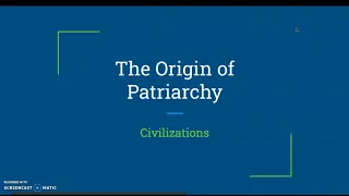 The Origins of Patriarchy