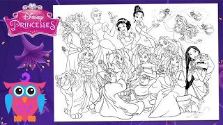 Disney Princesses : All Together part 2 | Coloring pages  | Coloring book |