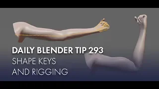 Daily Blender Tip 293 - Shape Keys and Rigging for Muscle Deformations (Blender 2.8)