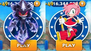 Sonic Dash - Mephiles VS Paladin Amy _ Movie Sonic vs All Bosses Zazz Eggman