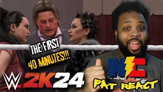 WWE 2K24 First 40 Minutes of Women's MyRise REACTION!!! -The Fat REACT!