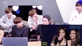 BTS reaction to BLACKPINK Rap Easiest to Hardest  - 2021 PART1