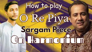 How To Play O Re Piya (Classical Sargam Part) On Harmonium - Hassan Ali Khan