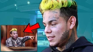 6ix9ine Reacts To Himself Snitching LIVE In Court...