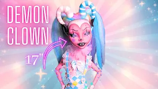 Frightfully Tall Clown Demon monster high doll repaint