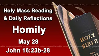 Catholic Mass Reading and Reflections | May 28 | Homily | Daily Reflections I John 16:23b-28