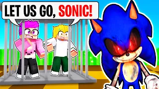 Can We Escape SONIC'S PRISON In MINECRAFT?! (EVIL SONIC.EXE, SHADOW, TAILS & KNUCKLES vs. LANKYBOX!)