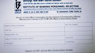 My IBPS PO Mains Result | Major blunder stopped me from clearing Mains