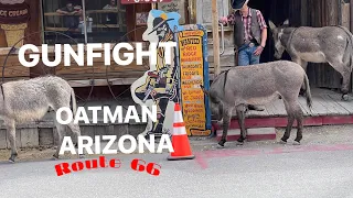 Arizona GUNFIGHT / OATMAN 4K   #arizona #cowboys #streetshow #usa #route66#show#travel #gunfight