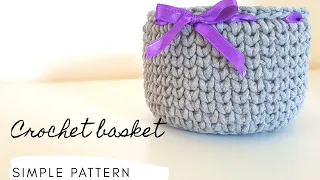 SIMPLE crochet basket tutorial / beginner friendly