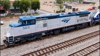 Amtrak Dash-8 503 leads Surfliner & H1 leader