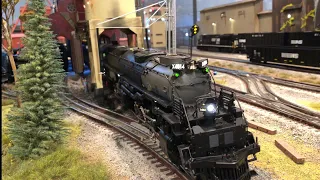 Union Pacific Bigboy 4014 blows its whistle for the first time and runs!