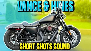 Iron 883 stock sound vs Vance and Hines short shots