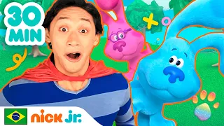 Pistas de Blue e Você | 30 MINUTOS de diversão e cantoria sem parar! | Nick Jr. em Português