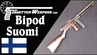 The Very Rare Commercial Suomi SMG with VFG and Bipod