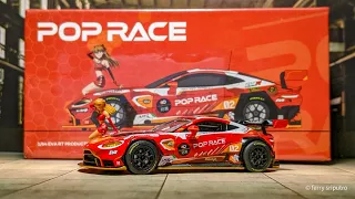 POP RACE Eva RT Production Model-02 Aston Martin Vantage GT3 with Asuka Figure