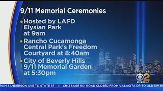 9/11 memorial events to be held throughout the Southland Sunday