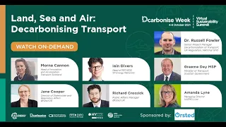 Dcarbonise Week - Land, sea and air Decarbonising transport