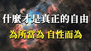 究竟什麼才是真正的自由？99%的人都被所謂的自由給束縛了！為所當為，自性而為。#能量#業力 #宇宙 #精神 #提升 #靈魂 #財富 #認知覺醒 #修行