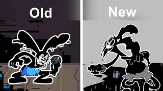 Corrupted Oswald Old Vs. New (Rabbit's Glitch) - Friday Night Funkin