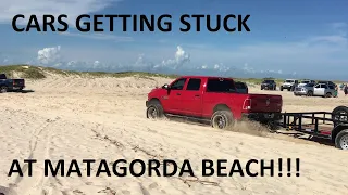 Cars Getting Stuck at Matagorda Beach Episode 1